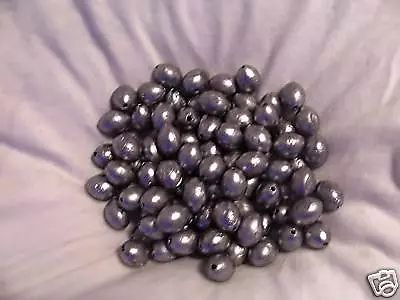 100 COUNT BAG OF 1 1/2 Oz  LEAD EGG SINKERS      FREE SHIPPING  • $37.50