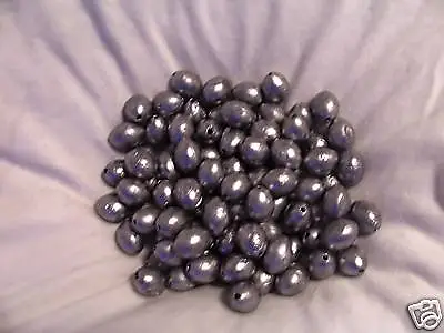 100 COUNT BAG OF 1 Oz  LEAD EGG SINKERS      FREE SHIPPING  • $25