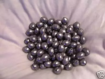 100 COUNT BAG OF 1/2 Oz  LEAD EGG SINKERS      FREE SHIPPING  • $18