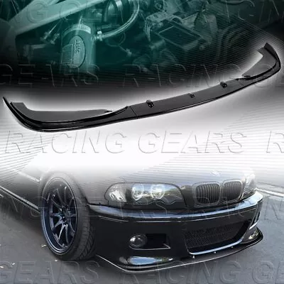 Painted Black H-style Front Bumper Spoiler Splitter Lip Fit 01-06 Bmw E46 M3 • $96.95