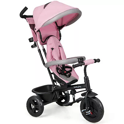 4-in-1 Kids' Tricycle Stroller Toddler Push Bike With Reversible Seat Baby Trike • $95.59