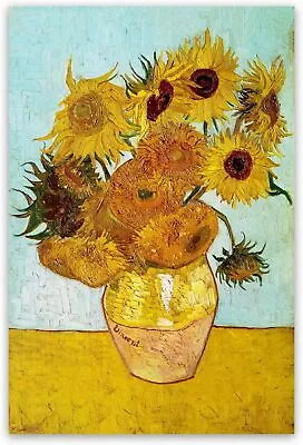 Twelve Sunflowers Print - Vincent Van Gogh Oil Paintings On Canvas Wall Art • $28.90
