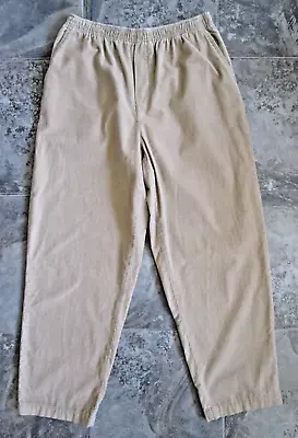 Cabin Creek Women's Pants 14P Petite 34x27 Cotton Stretch Corduroy Tapered Leg • $12.99