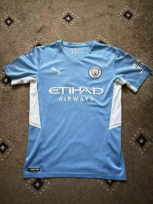 Puma Man City Manchester Home Jersey  T-shirt Short Sleeve Blue Size  S • £5