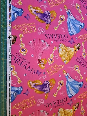 2015 Gateway To Dreams Princesses Disney 100% Cotton Fabric Sold By The Yard#800 • $8.79