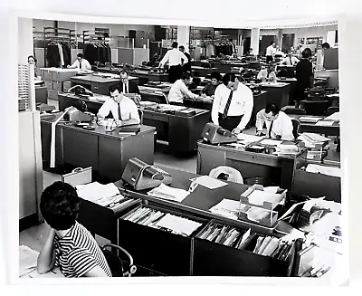 1960s Accounting Office Men Women Accountants Vintage Photo Swingline Work • $12.50