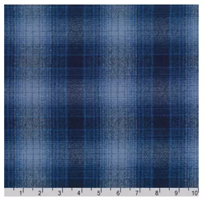 RK ~ Mammoth Woven Flannel 100% Cotton ~ SRKF-18959-11 ROYAL ~ 1/2 Yard • $5.75