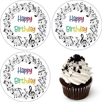 Music Notes Cake Topper Muffin Cupcake Party Decoration Edible Birthday Violin • $7.68