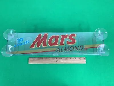 Vintage  Try A Chilled   MARS ALMOND Candy Bar Plastic Store Display - Sign 1989 • $99