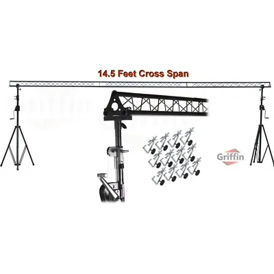 Crank Up Triangle Truss Light Stand – DJ Booth Lighting Trussing Stage Mount PA • $386