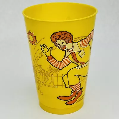 1970s Ronald McDonald Yellow Plastic Tumbler Cup VTG Monkey 1978 • $5.99