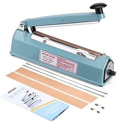 METRONIC Impulse Sealer 8 Inch Manual Heat Sealer Machine For Plastic Bags • $34.99