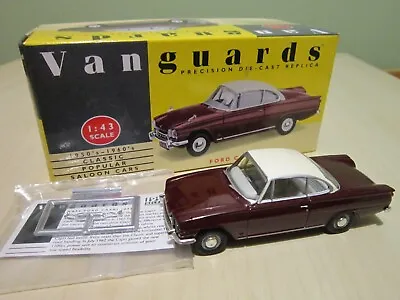 Vanguards VA34002 Ford Capri 109E Imperial Maroon / White 1:43 Boxed • £14