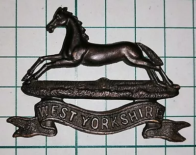 West Yorkshire Regiment Officers Service Dress Bronze Cap Badge • £30