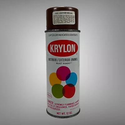 Vintage Krylon Leather Brown Borden Bar Code Vintage Spray Paint Can Graff • $19
