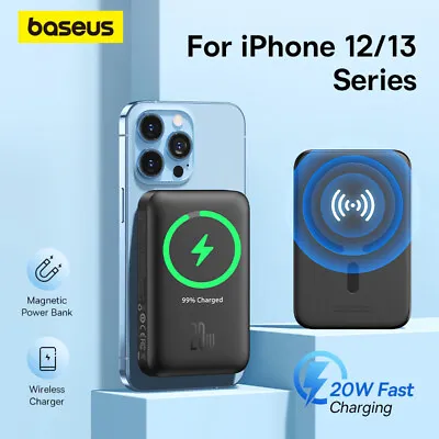 $45.99 • Buy Baseus Power Bank PD 20W 6000mAh Magnetic Wireless Charger Battery For IPhone 14