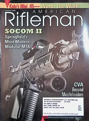 American Rifleman Magazine January 2006 Kahr Mini .45 Springfield Modular M1A • $7.99