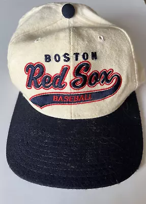 Vintage STARTER Snapback Hat  Boston Red Sox VERY RARE 1st Gen White Tag Wool • $60