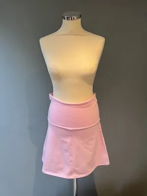 Bella PINK Cotton Spandex Roll-Down A-Line Tennnis Skirt • £8.99