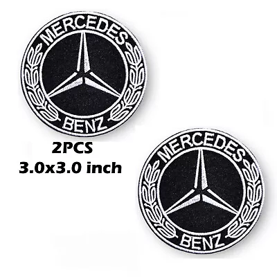 2PCS Mercedes-Benz Black White 3.0 X3.0  Embroidered Iron On Patch  • $5.35