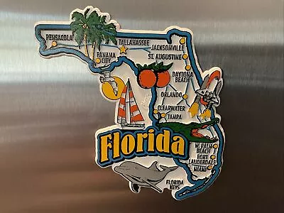 Florida Jumbo State Map Fridge Magnet • $6.99