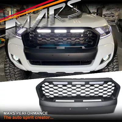 Matt Raptor & LED Light Style Bumper Bar Grill For Ford Ranger PX MK2 & WildTrak • $259.99