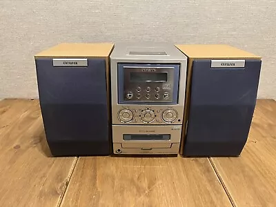 £35 • Buy Aiwa Micro Mini Hi-Fi | XR-M200 | CD Player | Cassette Tape | Radio | Speakers |