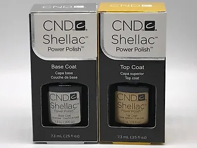 £14.79 • Buy CND Shellac Base & Top Coat Nail Gel Polish - Boxed - Free Tracked Post - UK !!!