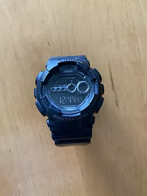 Casio G-Shock Stealth Black GD100-1BCR Men's Multi-function Digital Sports Watch • $39