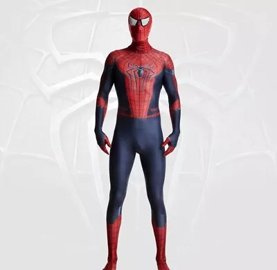 Men Spiderman Jumpsuit Spider-man Print Cosplay Costume Fancy Dress Party XXL  • £24.99