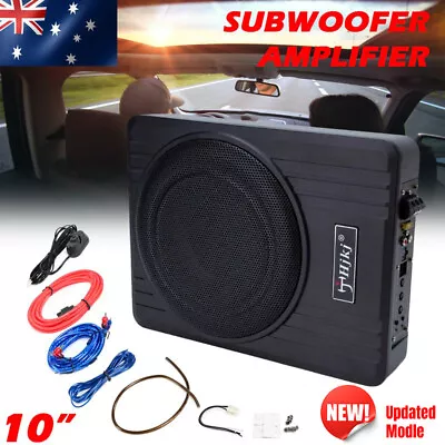 10'' Car Subwoofer Under-Seat 600W Amplifier Speakers Audio Sub Woofer Slim Box • $117.95