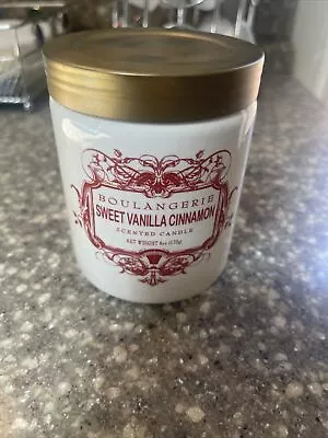 New Unused Boulangerie Sweet Vanilla Cinnamon Candle Anthropologie Glass Jar • $24.99