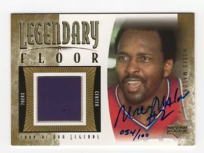 2000-01 Upper Deck NBA Legends MOSES MALONE Auto Legendary Floor Card #d 100 • $799.99