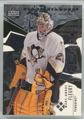 2003-04 BLACK DIAMOND Marc-Andre Fleury QUAD DIAMOND RC ROOKIE #198 • $96.06