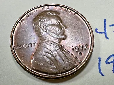 1972 S Lincoln Penny Cent  1c Coin 4703n • $1.19