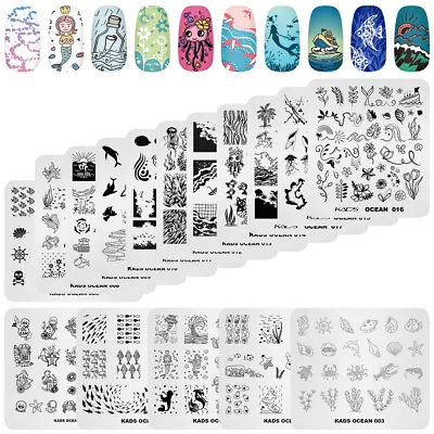 17 Types Ocean Series Nail Stamp Plate Fish Shell Conch Image Stencil Templates • £3.11