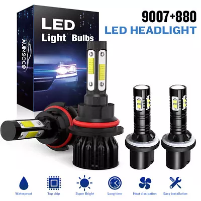 4* LED Headlight Fog Light Bulbs Kit 6000K For Ford Mustang Gt Svt Cobra 1994-04 • $49.99