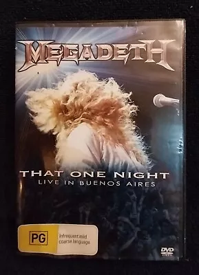 MEGADEATH: That One Night - Live In Buenos Aries DVD Music Concert R0 • $10.50