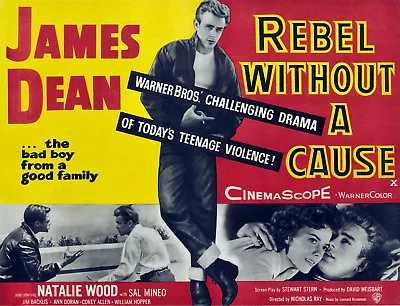 Vintage Rebel Without A Cause James Dean Movie Poster A2 Print • £10.90