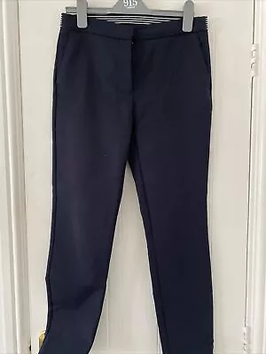 Zara Navy Ankle Grazer Trousers Size M • £3