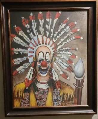 Red Skelton's  Indian Clown  Edition Print Professionally Framed Museum Glass • $139.99