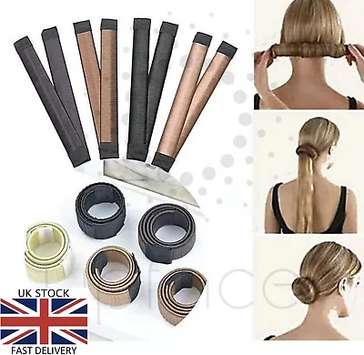 £2.97 • Buy Hair Bun Maker Donut Styling Bands Former Foam French Twist Magic DIY Easy Tool