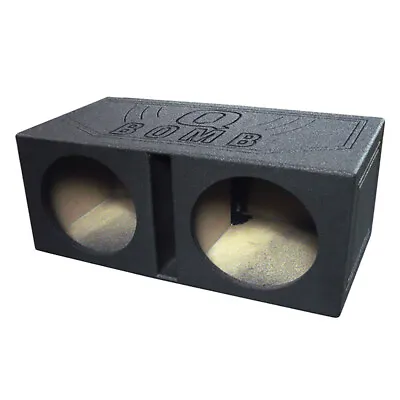 QPower QBOMB Dual 12″ 12 Inch Slot Ported Vented Empty Sub Woofer Enclosure Box • $102.99