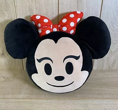 Disney Store Minnie Mouse Emoji Face 14  Soft Plush Pillow Cushion - 2 Faces • £9.56