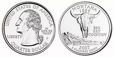 2007 P MONTANA STATE QUARTER  Choice Unc  From Mint Bag • $1.95