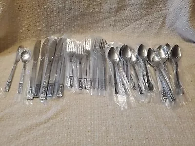 NEW Vintage 50 Pc Set Of Interpur Stainless Flatware - CORTINA  • $80