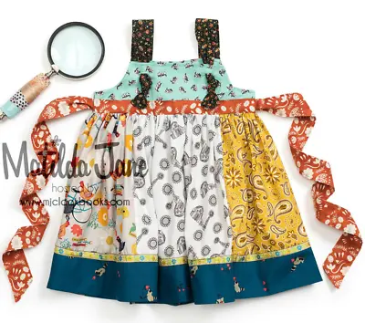 Girls Matilda Jane Platinum Family Farm Smart Knot Dress Size 8 NWOT Cats Owls • $50.95