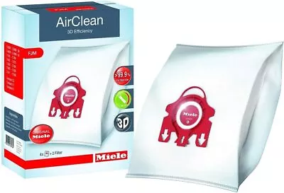 Miele AirClean 3D Efficiency Dust Bag Type FJM 4 Bags & 2 Filters • $21.89