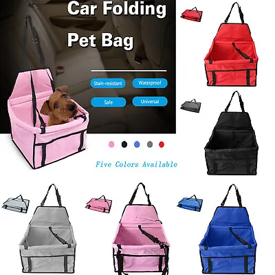 £10.89 • Buy Pet Dog Car Folding Seat Safe Cat Puppy Travel Carrier Waterproof Handbag Basket