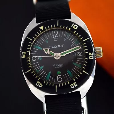 Rare Diver POLJOT AMPHIBIA 2627H Automatic Vintage Soviet Mechanical USSR Watch • $219.99